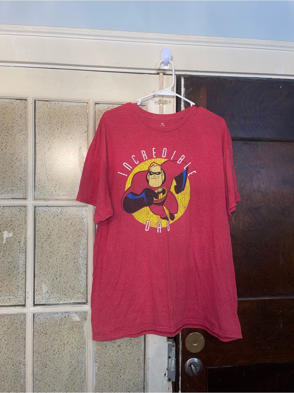 Disney Pixar Incredibles Dad Graphic Red Tee - Size XL